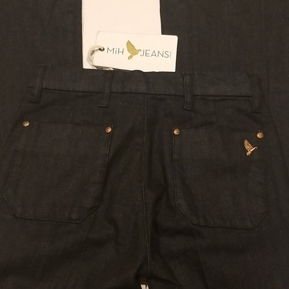 ANTHROPOLOGIE size 25 MIH mid rise kick flare raw wash blue Marrakesh jeans new - Picture 6 of 8